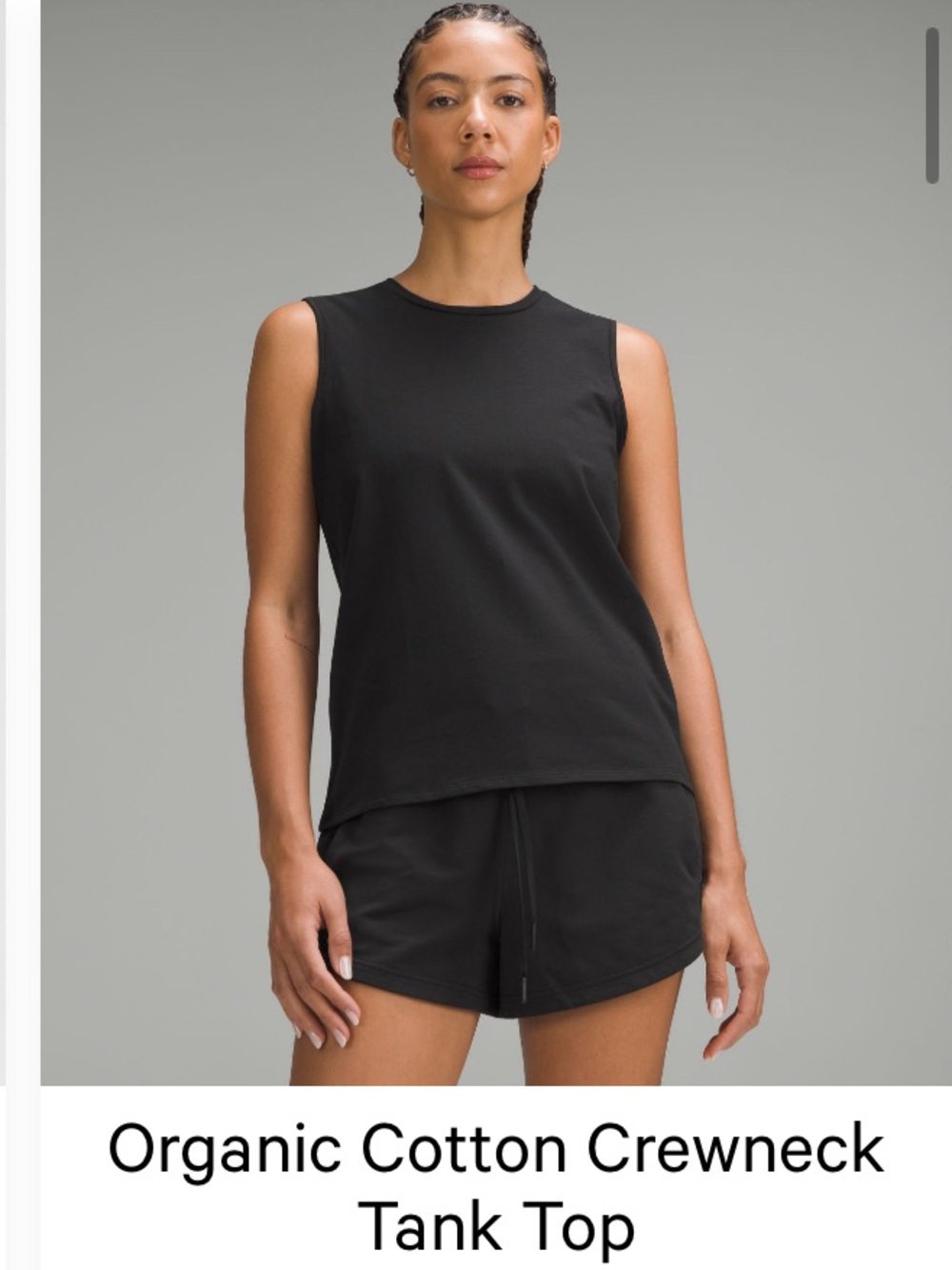 Lululemon organic cotton crew neck tank top size XL